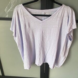 Lavender V-Neck Women's Top by Eileen Fisher